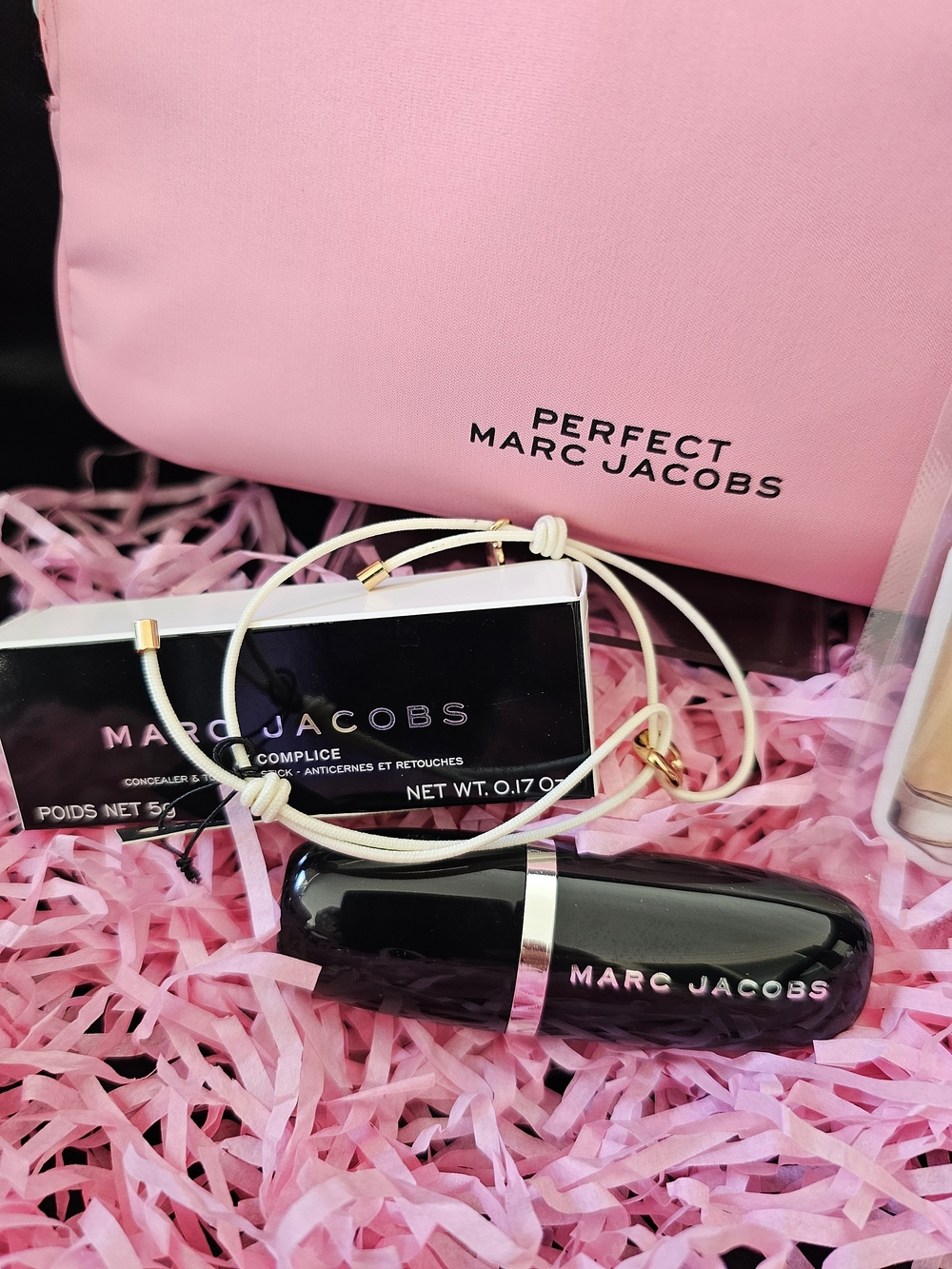 Marc Jacobs Pink 'Perfect' Cosmetic Pouch, Concealer And Bracelet - Picture 2 of 8